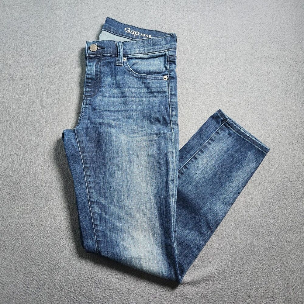 GAP 1969 Jeans Women 26R Dark Wash Low Rise Girlfriend